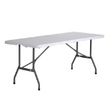 Muscle Rack 72 in. White Plastic Portable Folding Banquet Table-FPT7230-WV2 $90.08 MSRP