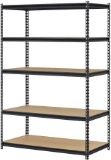 Muscle Rack URWM184872BK Black Steel Storage Rack, 5 Adjustable Shelves, 4000 lb. Capacity