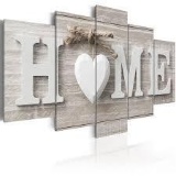 Love Sanctuary Canvas Art White Home Sweet Heart Modern Wall Decor Painting