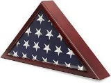 Juvale American Flag Case for Veteran Burial with Cherry Finish - $59.99 MSRP