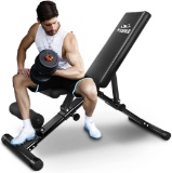 Flybird Adjustable Weight Bench, Utility Gym Bench for Full Body Workout, Multi-Purpose Foldable