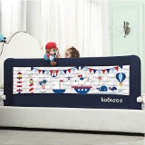 Kooldoo 59 Inches Toddler Bed Rail Fold Down Safety Baby Bed Guard with NBR Foam