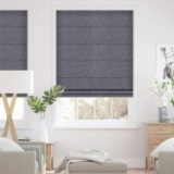 ALLBRIGHT Striped Jacquard Thermal Insulated UV Protection Blackout Roman Shades - $41.99 MSRP