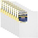 US Art Supply 8 x 10 Inch Super Value Quality Acid Free Stretched Canvas 10-Pack