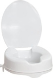 AquaSense Raised Toilet Seat with Lid, White, 4-Inches