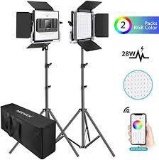Neewer 2 Packs 480 RGB Led Light with APP Control, Photography Video Lighting Kit - $239.99 MSRP