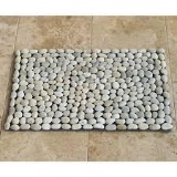 River Rock Floor Mat - White - Vivaterra