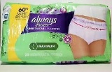 Always Discreet Max Protection Incontinence Underwear, Large, 28CT