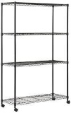 MWS481872 4-Tier Mobile Wire Shelving Unit with 2