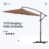 WUFF Bluu 10ft Patio Offset Umbrella Cantilever Umbrella Hanging Market Umbrella Outdoor Umbrellas