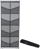 Haitian Folding Literature Magazine Rack with 8 Pockets, Roll up Mesh Brochure Holder