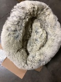 Dog Cat Round Bed Fluffy Fur Comfy and Soft