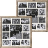Rustic Oak Style Picture Frame, 2MM Reinforced Glass (Light Oak,20x20 with Multi Opening)$59.99 MSRP