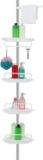 Allzone Constant Tension Corner Shower Caddy, Stainless Steel Pole, White 56-114 Inches $45.99 MSRP