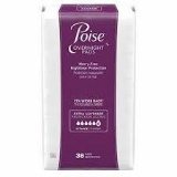 Poise Overnight Incontinence Pads, Ultimate Absorbency, 36 Count