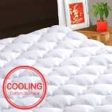 Texartist Mattress Pad Cover, Cooling Mattress Topper, 400 TC Cotton Pillow Top