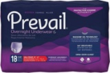 Prevail Incontinence Overnight Protective Underwear for Women,Small/Medium, 18 Count Pack of 4