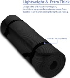 Aduro Sport Yoga Workout Mat with Carrying Strap, Black - $29.99 MSRP