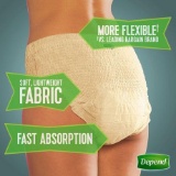 Depend FIT-FLEX Incontinence Underwear for Women, Moderate Absorbency, Large, 17 Count Pack of 4