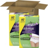 Always Discreet Incontinence and Postpartum Underwear for Women, Small/Medium, 32 Count Pack of 2