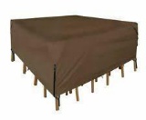 600D Waterproof Square/Round Patio Table and Chair Set Cover, Large