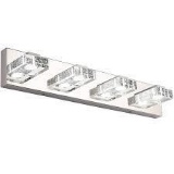 Bathroom Light,SOLFART 4 Lights Modern Glass Stainless Steel Vanity Light