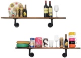 PUNCIA 48in x 8in Pipe Super Long Wall Floating Wood Kitchen Book (2)
