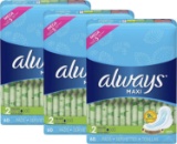 Always Maxi Feminine Pads with Wings for Women, Size 2, Long Super Absorbency, Unscented $47.57 MSRP