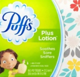 Puffs Plus Lotion Facial Tissue Soothing Kleenex 52 Tissues 2-Ply