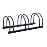 Sandusky BR4205 3-Bike Standing Bike Stand, Black