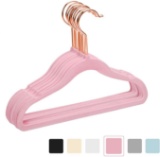 MIZGI Premium Kids Velvet Hangers with Copper/Rose Gold Hooks,Space Saving Ultra Thin