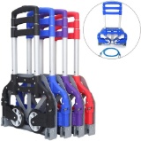 FCH Folding Hand Truck 165lbs Capacity Aluminum Portable Folding Hand Cart and Dolly with Wheels