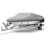 600D Boat Cover 16-18FT Gray Blue