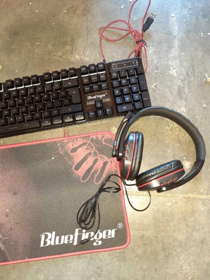 GAMING ACCESSORIES : Stereo High Power Bass Headphone Gaming, Bluefinger Gaming Keyboard