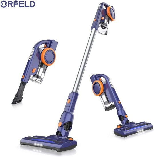 Orfeld Cordless Vacuum, 18000pa Stick Vacuum 4 in 1,Up to 50 Minutes Runtime with Dual Digital Motor