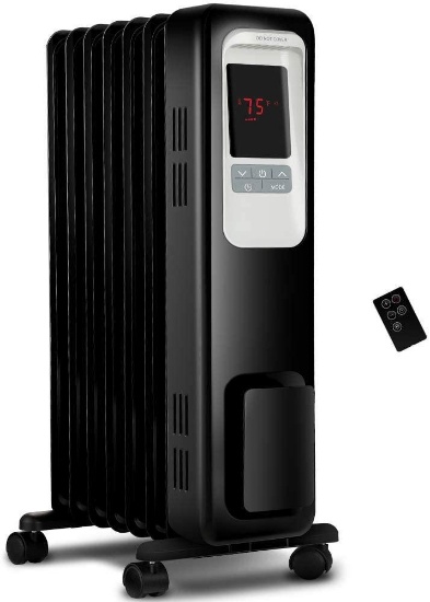 Space Heater, 1500W Oil Filled Radiator Heater with 24-Hours Timer, Remote Control $69.99 MSRP