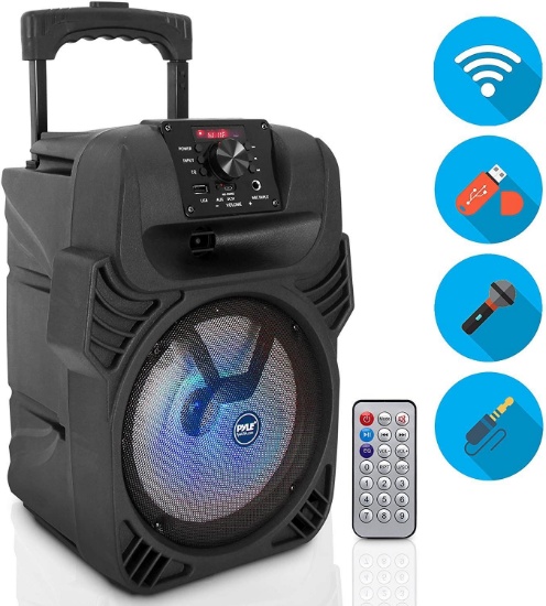 Pyle 400W Portable Bluetooth PA Loudspeaker - 8? Subwoofer System, 4 Ohm/55-20kHz $69.99 MSRP