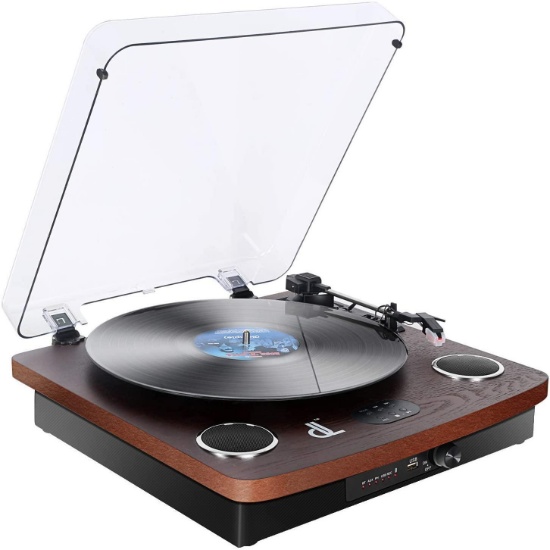 D and L Three Speed Deck Vinyl Conversion Bluetooth Turntable with Stereo Speakers $79.00 MSRP