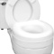 HealthSmart Portable Elevated Raised Toilet Seat Riser that fits Most Standard Seats, White