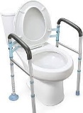 OasisSpace Stand Alone Toilet Safety Rail - Heavy Duty Medical Toilet Safety Frame