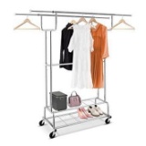 Simple Trending Double Rail Clothes Garment Rack - $68.99 MSRP