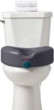 Medline Heavy Duty Raised Toilet Seat, Elevated Toilet Seat Riser is Infused with Microban