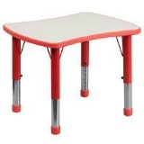 Red Plastic Height Adjustable Table Legs