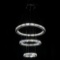 LED Round 3 Layer Crystal Pendant Lamp 3 Tier Ring Chandelier Lighting