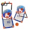 2 in 1 Hoop Kids,Over the Door Floor Basketball Play Set