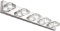 LED Vanity Light,SOLFART 5 Lights Modern Glass Stainless Steel Bathroom Lighting Fixtures