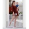 Cumbor Auto Close Safety Baby Gate, Extra Tall Durable Dog Gate with Door, Easy Walk-Thru