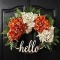 QUNWREATH Handmade Floral 18 inch Handmade Hydrangea Series Wreath QUNW55