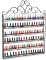 Dazone Nail Polish Wall Rack Organizer Hold 120 Bottles Nail Polish Shelf Black
