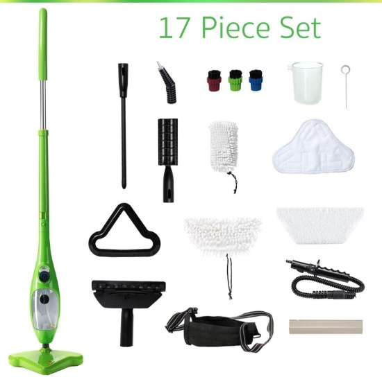 H2O Mop X5 Elite Mop 5 in 1 All-Purpose Hand-Held Steam Cleaner with 17 Piece Accessory $144.61 MSRP